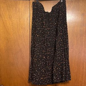 City Chic XXL 24 block with multicolor dots pleated midi skirt